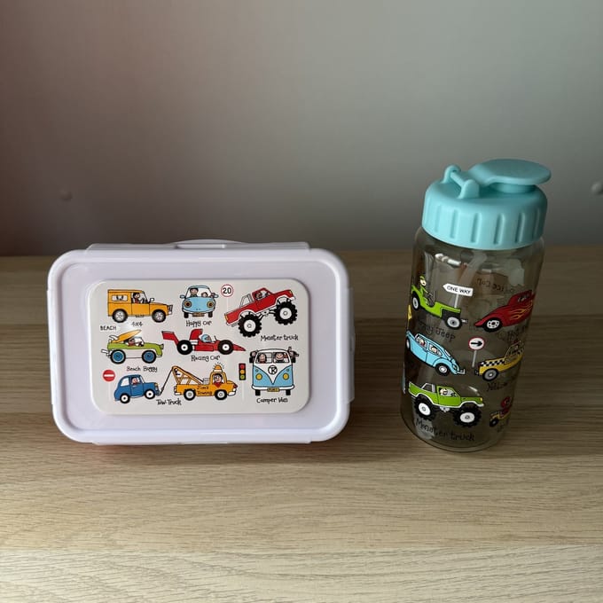 Auto's Lunchboxje met drinkfles / drinkbeker - Tyrrell Katz