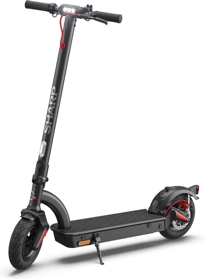 Sharp EM-KS2AEU-B elektrische step Zwart, Rood 10,4 Ah