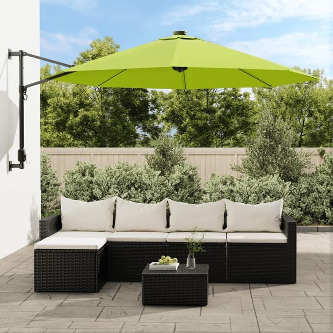 vidaXL - Wandparasol - 290 - cm - appelgroen
