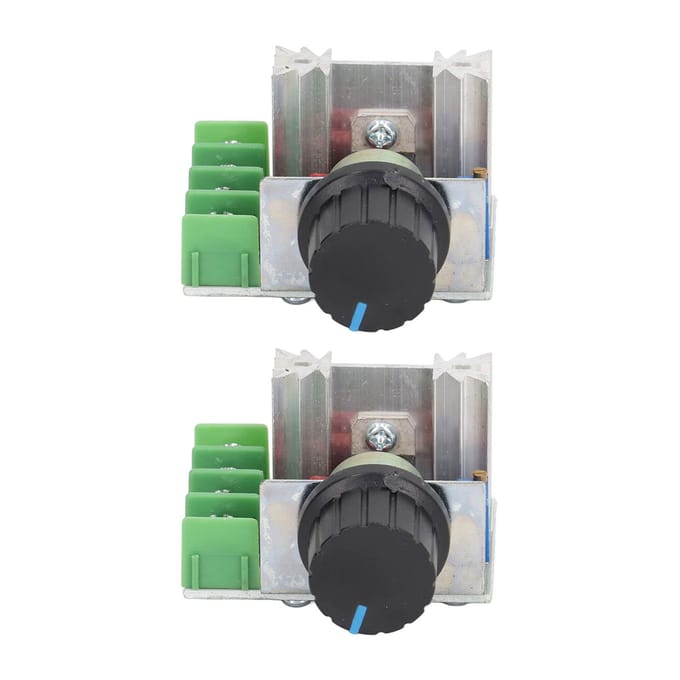 2 STUKS 2000W 220V AC SCR Spanningsregelaar Instelbare Motorsnelheidsregeling Module Knop Potentiometer