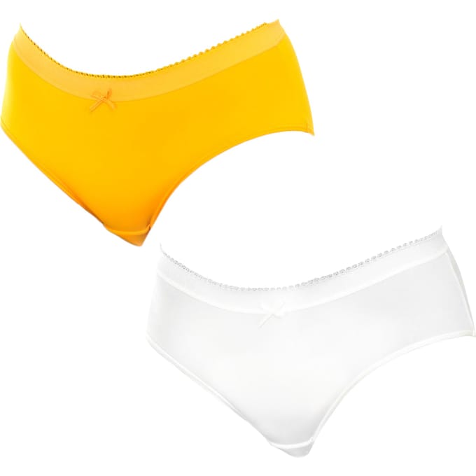 Pack-2 Damesslip van elastische en ademende stof D05DN