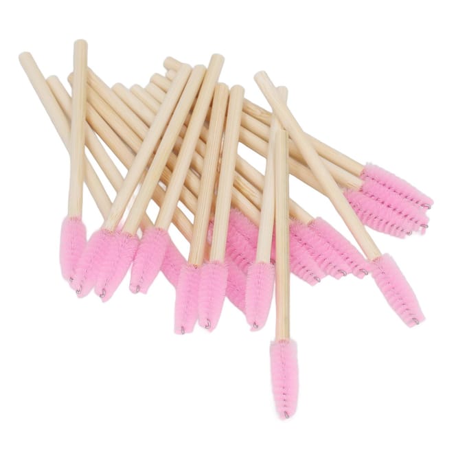 Lot de 100 brosses à cils jetables en bambou, respectueuses de l'environnement