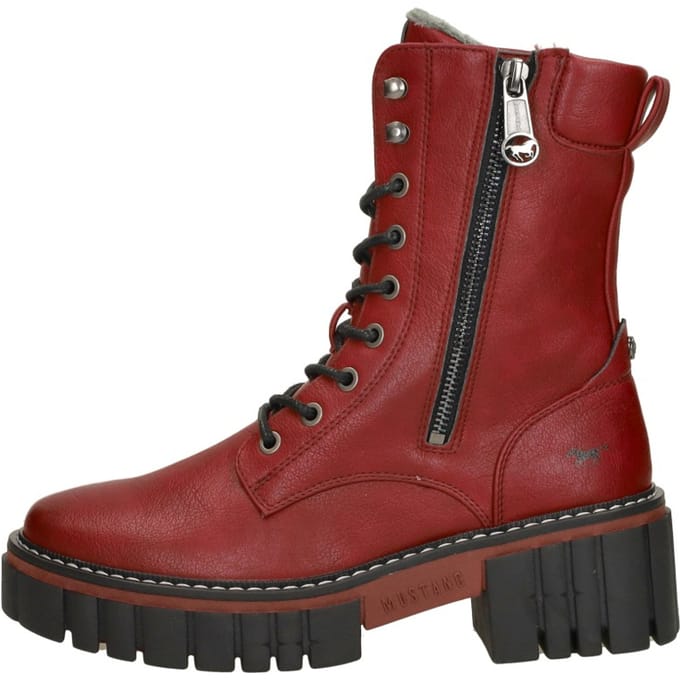 Mustang Veterschoenen Hoog Veterschoenen Hoog - rood - Maat 40