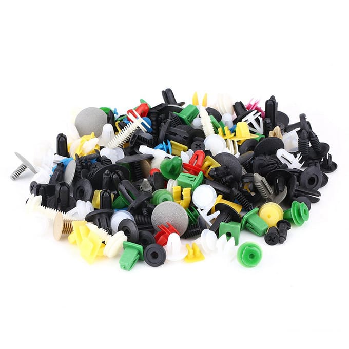 1000 stuks Diverse Plastic Deurlijst Clip Auto Bumper Bevestigingsclip Retainer Klink Duwpin Set black