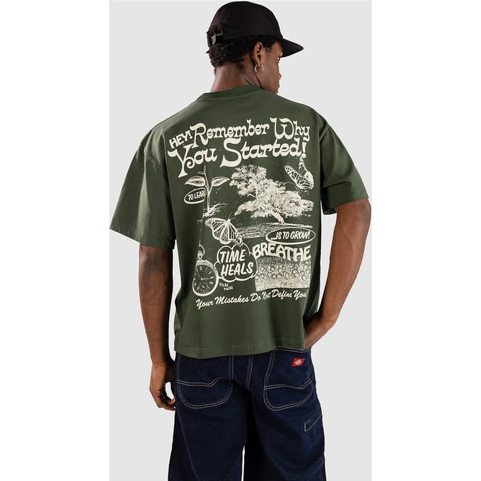 Dravus Positive Message Cropped T-Shirt groen