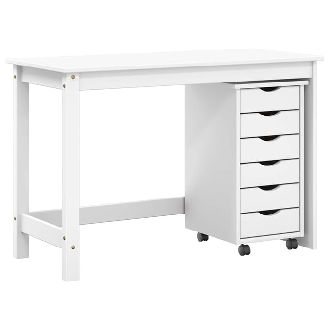 vidaXL - Bureau - en - rolkast - set - MOSS - 2 - st - Wit