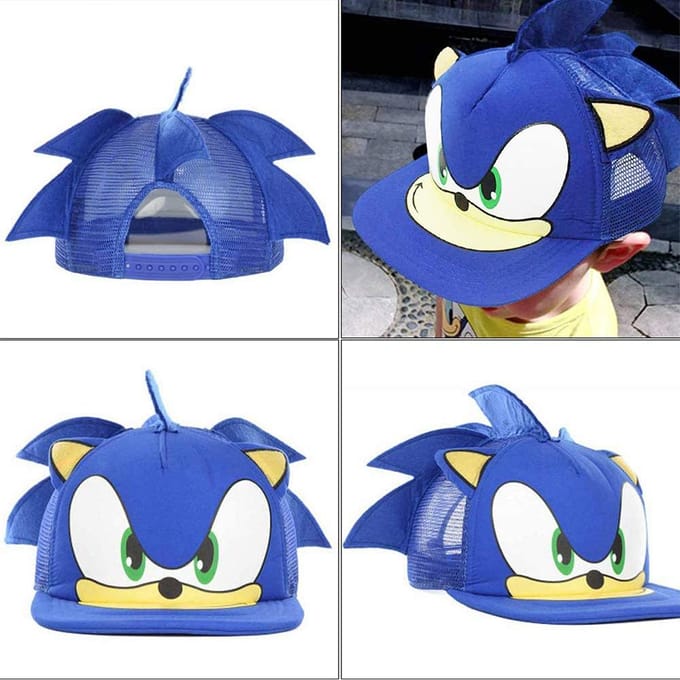 Sonic The Hedgehog Bedrukte Baseball Verstelbare Pet voor Jongens Meisjes, Blauw blue