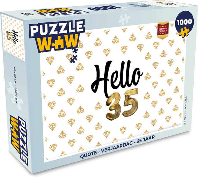 Puzzel Quote - Verjaardag - 35 jaar - Legpuzzel - Puzzel 1000 stukjes volwassenen