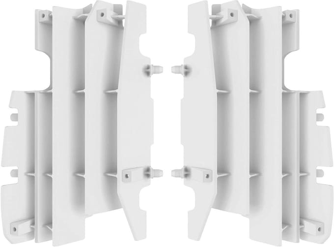 Radiatorbeschermers Set - Motoronderdelen - Motor Beschermen - Sterk Polypropyleen - Per Paar - Wit