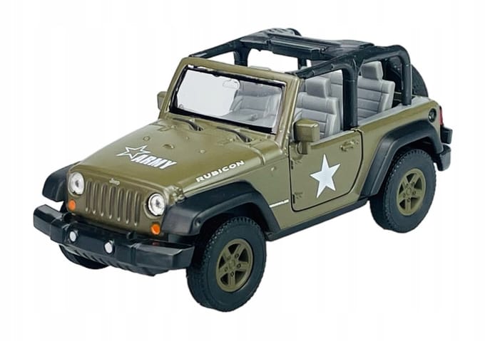 Welly Jeep Wrangler Rubicon 1:34 Metaal Speelgoedauto Groen