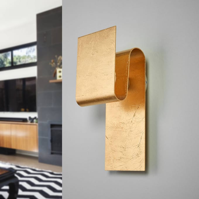 Escale Fold - wandlamp bedekt met bladgoud