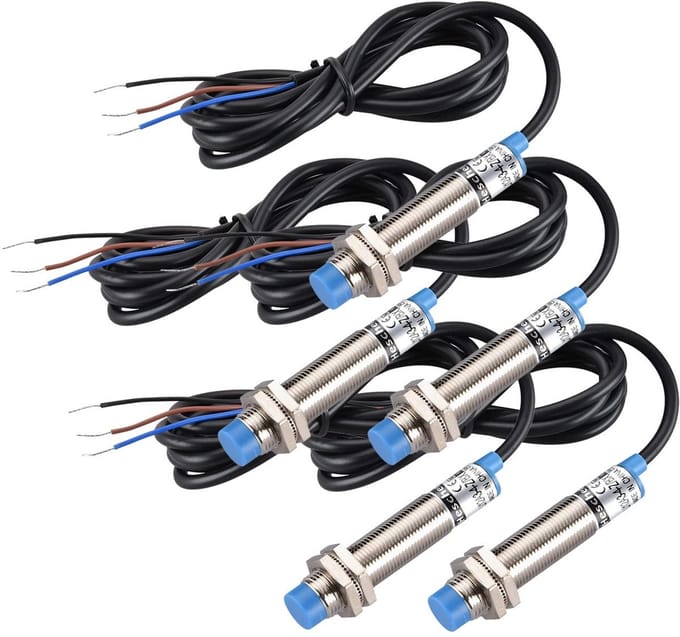Dailygoody - Inductieve Naderingssensor - 4 mm - 10-30 V - Normaal Open - 5 Stuks - Voor Aansluiting - Niet-afgeschermd