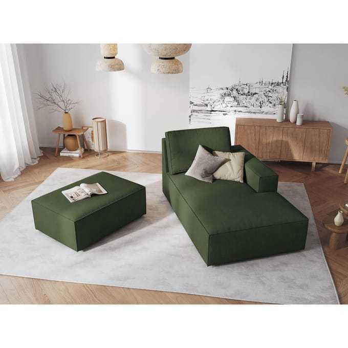 Chaise Longue Carlo rechts ribstof | Milo Casa