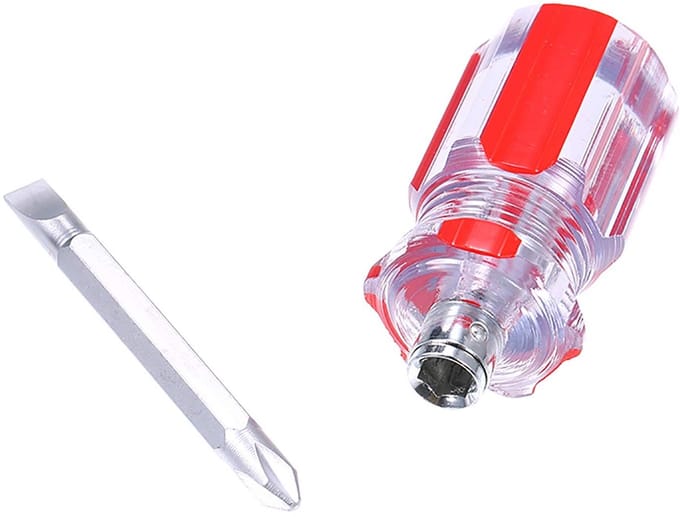 Dailygoody - Mini Schroevendraaier - RVS - Ergonomisch en Compact - Dual-Purpose - Phillips en Slotted - Handig voor klussen - Klein formaat