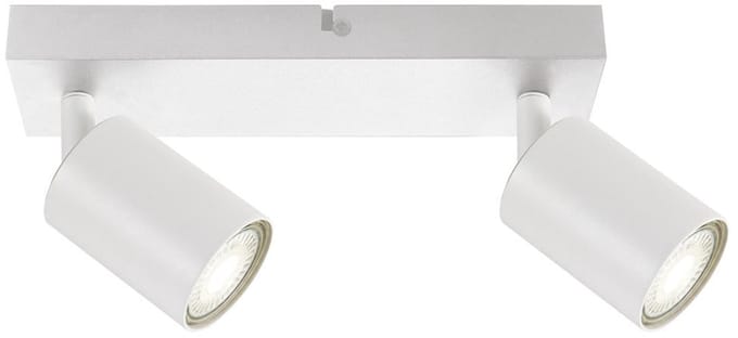 Opbouw Bar Spot Armatuur Wit Siena - 2x GU10 (max 10 watt per spot) - IP20