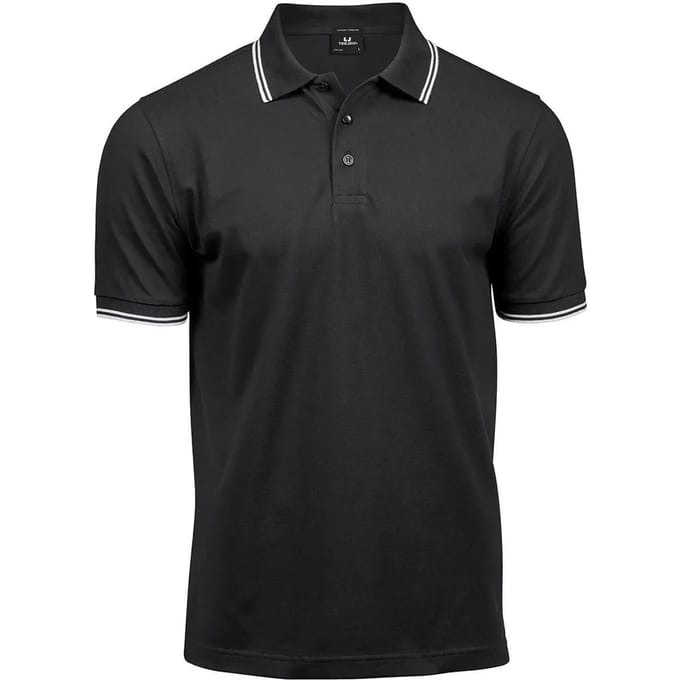 Tee Jays - Men´s Luxury Stripe Stretch Polo - Black - M