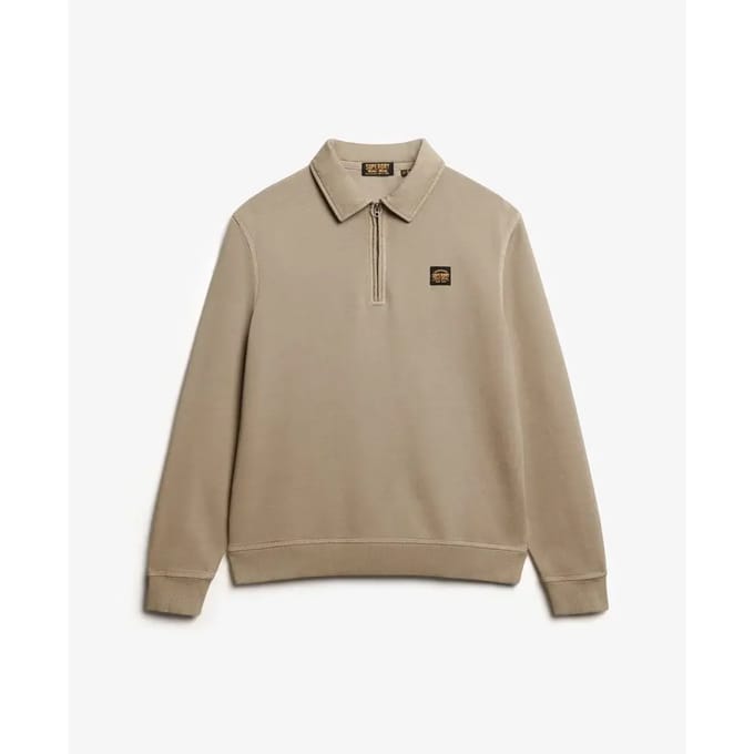 Sweater met halve rits Superdry Contrast Stitch