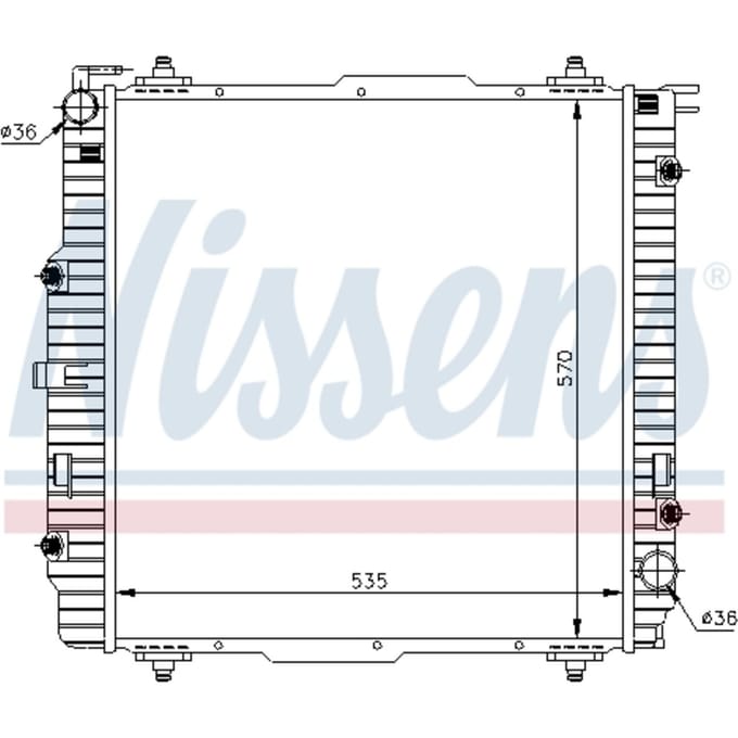 Radiator, motorkoeling NISSENS 62599A