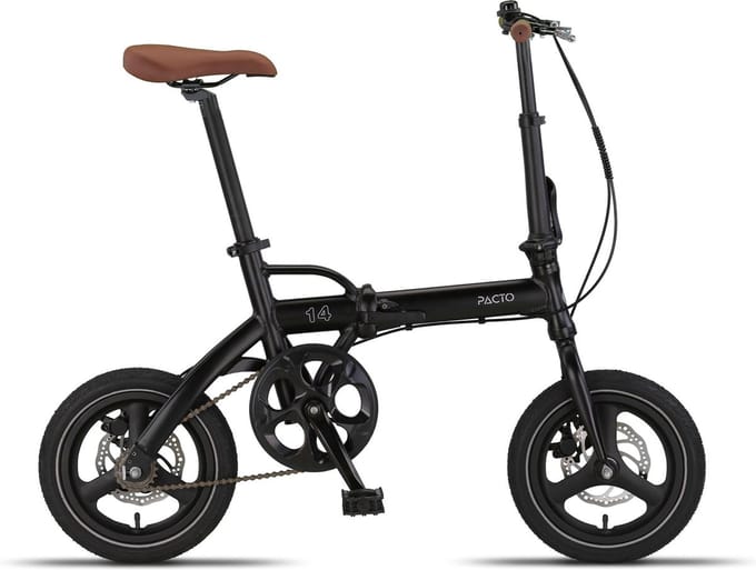 Pacto 14 Vouwfiets Zwart 14 inch single speed folding bike plooifiets compact