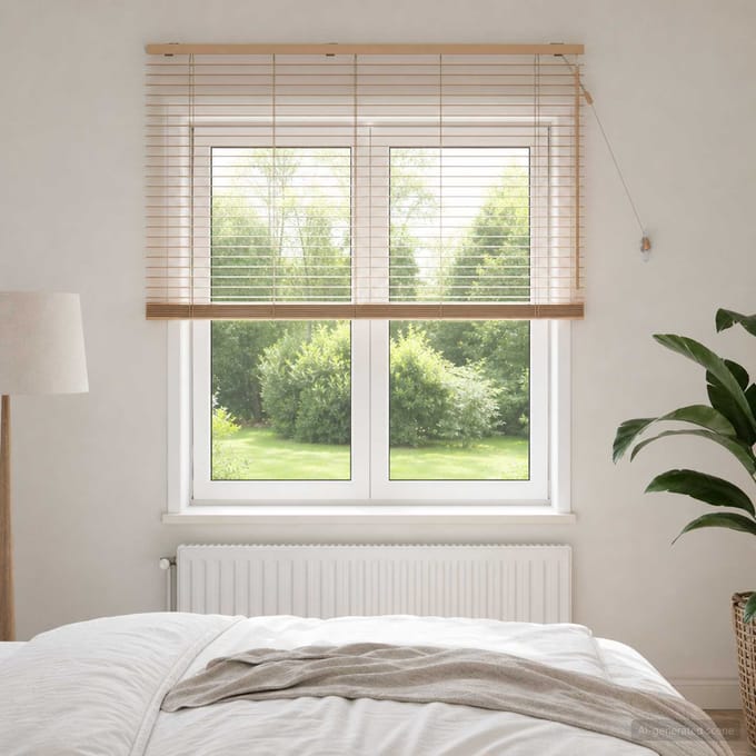 vidaXL - Venetiaanse - jaloezie - Eiken - Look - 140 - x - 160 - cm - 35 - mm