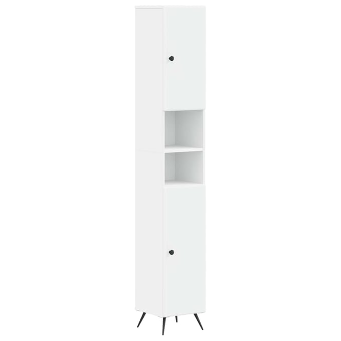 vidaXL - Badkamerkast - met - Open - Plank - BREDA - Wit - 30 - x - 31 - x - 190 - cm
