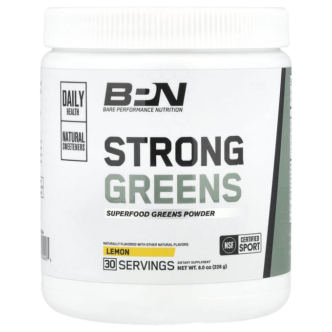 BPN, Strong Greens, Poudre de Superaliments Verts, Citron, 7,9 oz (224 g)
