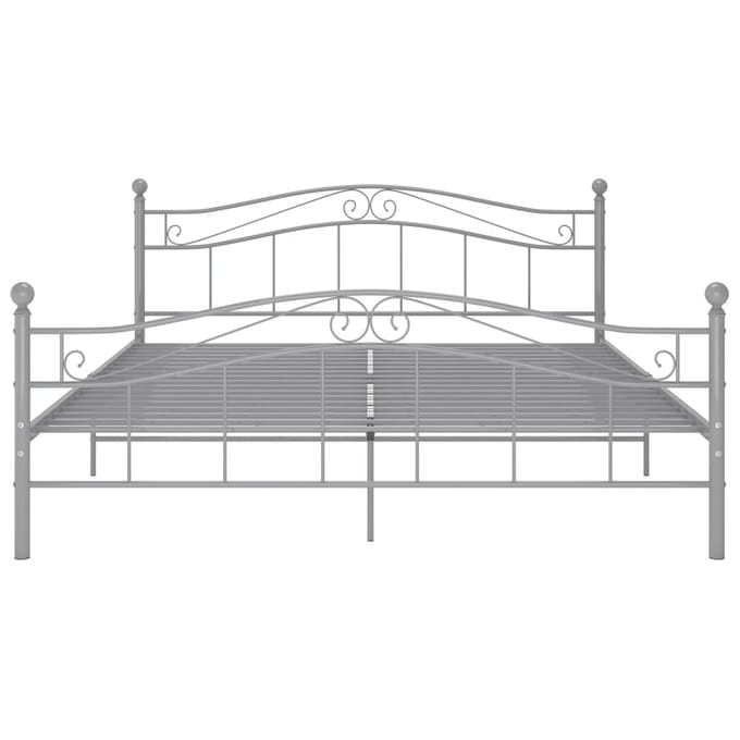 vidaXL - Bedframe - zonder - matras - metaal - grijs - 140x200 - cm