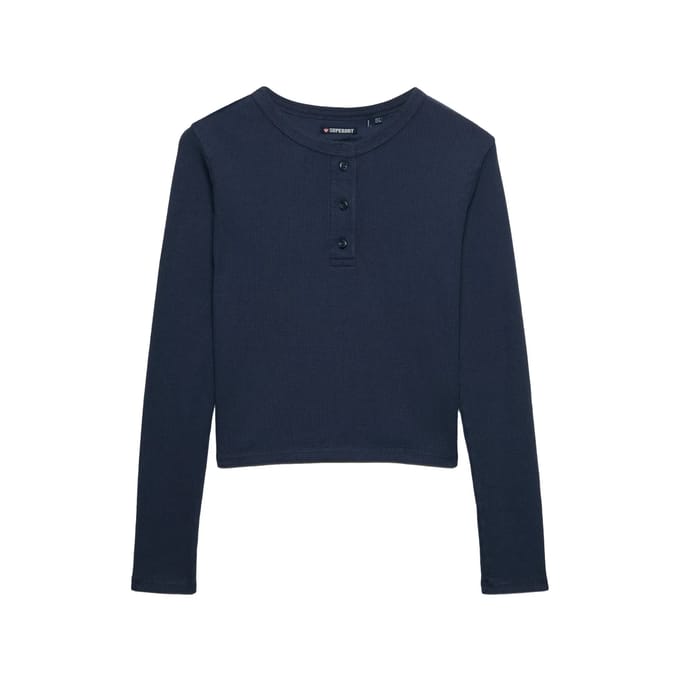 Superdry - Athletic Essential Waffle Top Slanke Pasvorm - Dames - Lange mouwen shirts
