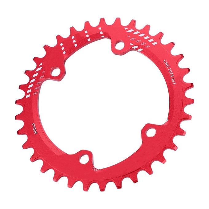 BCD 96MM Smal Breed Kettingblad Enkel Kettingblad voor M6000 M7000 M8000 Red 34T rood