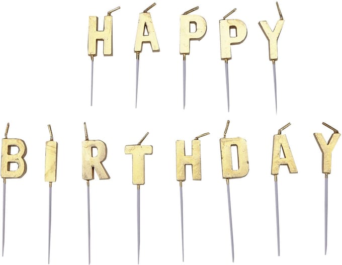 Amscan by Riethmuller - Riethmüller - 13 Letter Candles Happy Birthday Gold