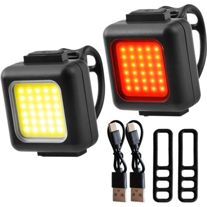 Merkloze USB Fietslamp Set Voor & Achter - Compact & Waterdicht