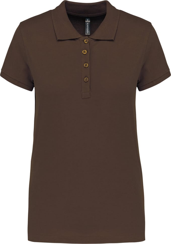 Kariban Piqué-damespolo korte mouwen K255 - Chocolate - 3XL
