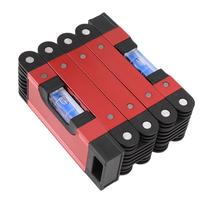 Opvouwbare Waterpas 28in Multifunctioneel Multihoek Houtbewerking Nauwkeurig Magnetisch 4 Libellen red