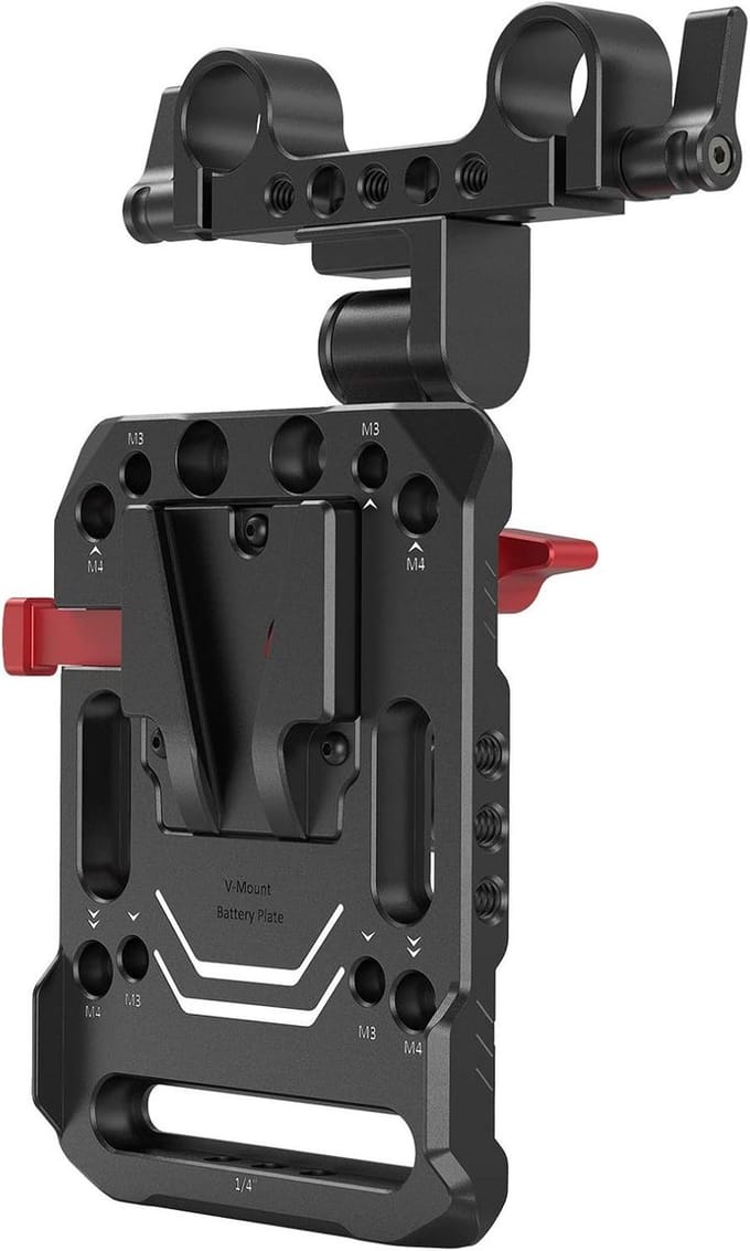 V-mount batterijplaat met verstelbare arm voor camera-accessoires en videoproductie - 2991