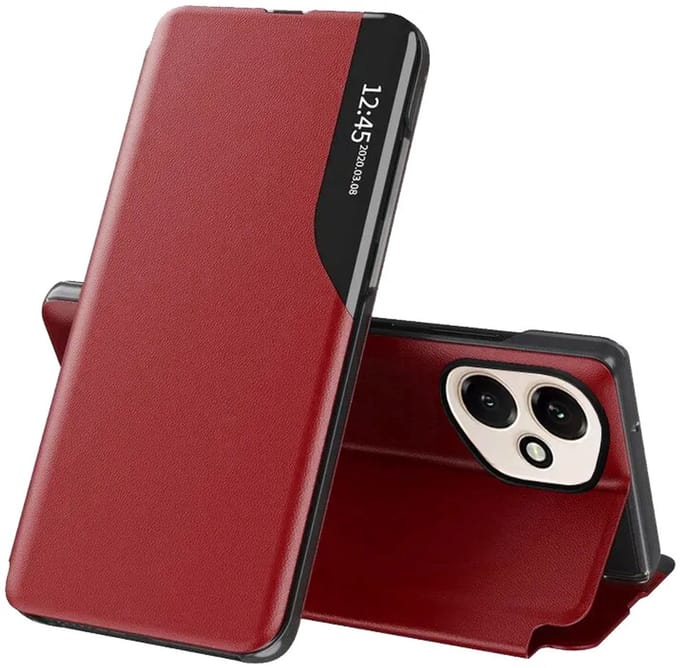 Hoesje geschikt voor HONOR 400 - Techsuit eFold Book Case - Rood