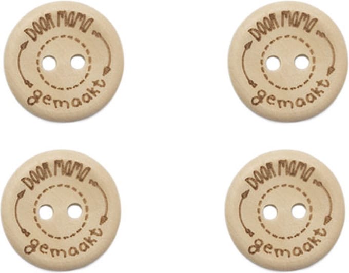 Durable Houten Knopen Door Mama Gemaakt 20mm 4 stuks