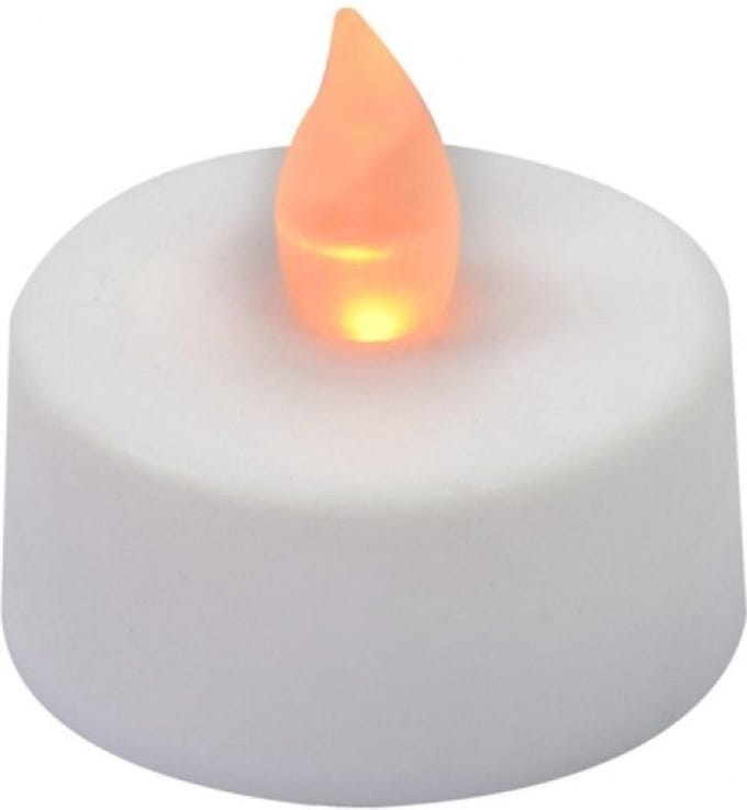 LED theelichtjes - 24x stuks - kunststof waxinelichtjes