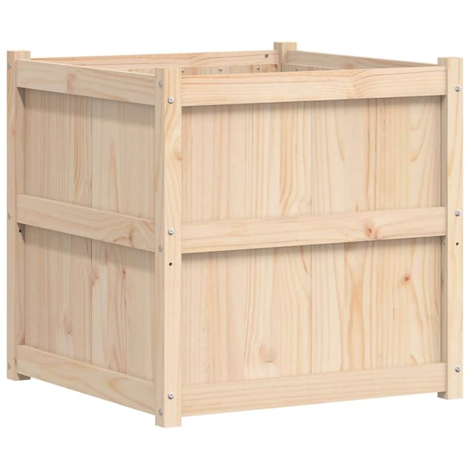 vidaXL - Plantenbak - 70x70x70 - cm - massief - grenenhout