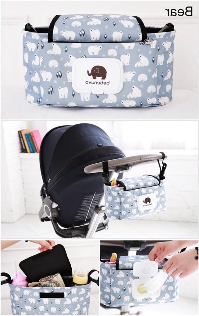 Stroller Organizer Pram Bag Baby Buggy Wrapping Bag Universal Multifunctional Storage Bag Stroller Organizer with Zipper Stroller Accessories from Guizen Bär
