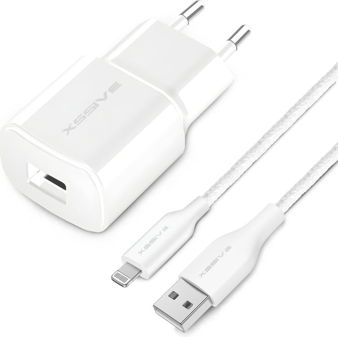 Oplader met 1 Meter Kabel - Geschikt voor AirPods, iPhone met Apple Lightning aansluiting