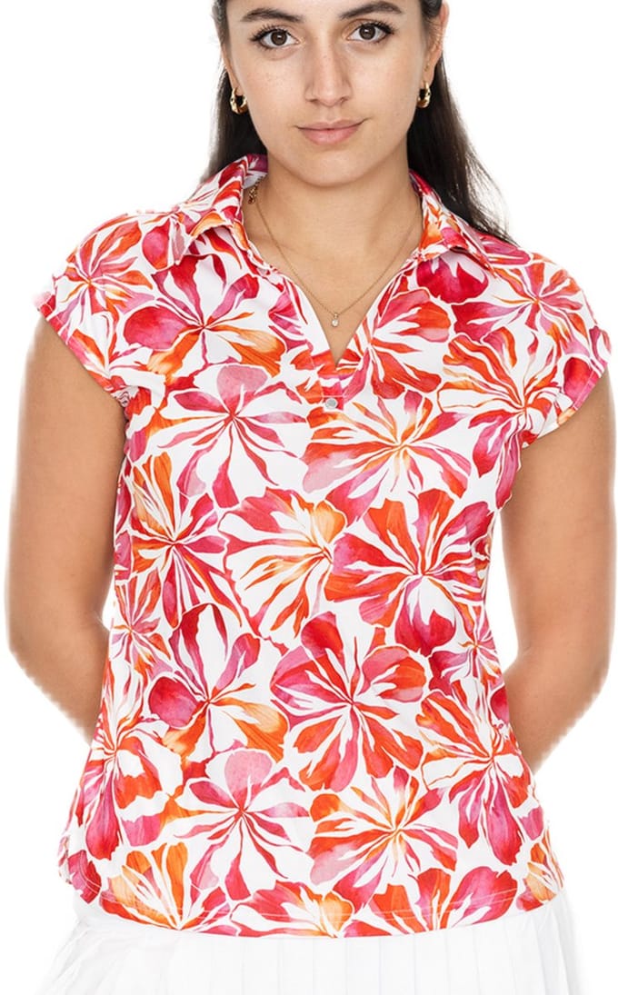 Func Factory dames Top Alice coral flowers maat 36