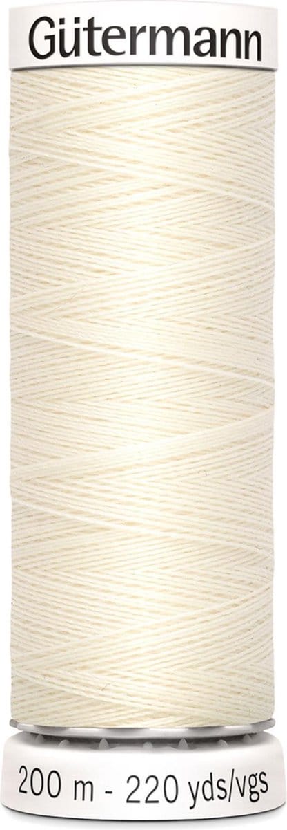 Gutermann Polyester Naaigaren 200meter - 1 - ecru off white
