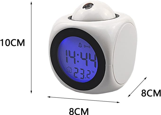 Digitale Wekker met Projectie, Thermometer en Automatische Lichtsensor