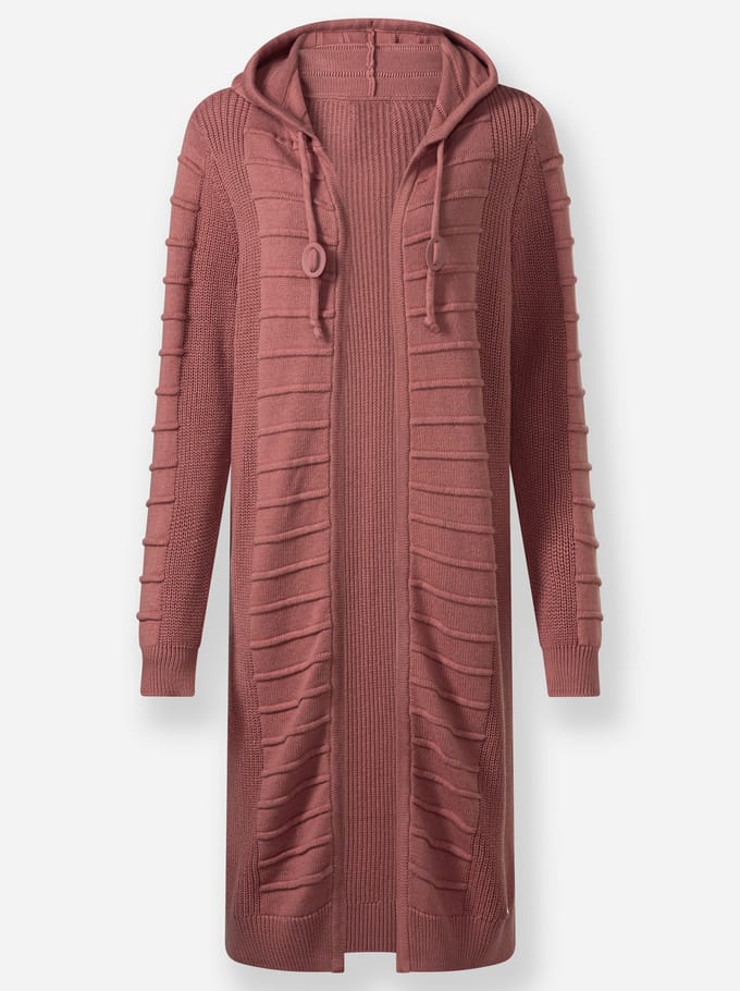 Lang gebreid vest