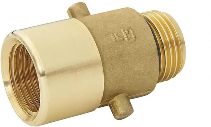 ProPlus Bajonet verloopnippel LPG - 22 mm - messing - goud - internationaal gebruik