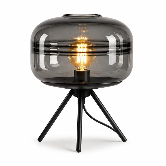 Bamled Tafellamp Glas - Smoke - 30 cm - E27