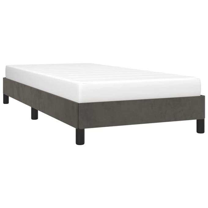vidaXL - Bedframe - zonder - matras - 80x200 - cm - fluweel - donkergrijs