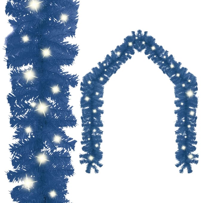 vidaXL - Kerstslinger - met - LED-lampjes - 20 - m - blauw