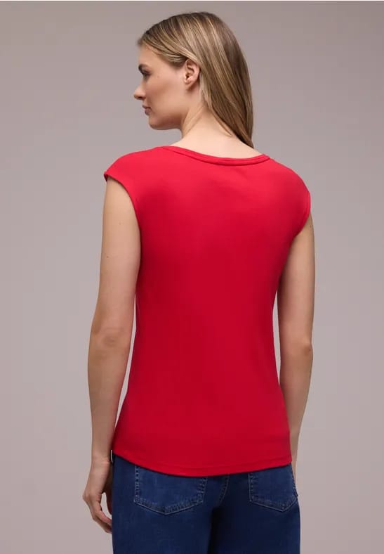 Shirt met knoopdetail