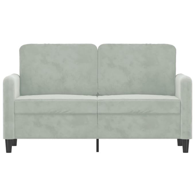 Vidaxl Bank 2-Persoons, Lichtgrijs, 120 Cm, Bekleed met Fluweel